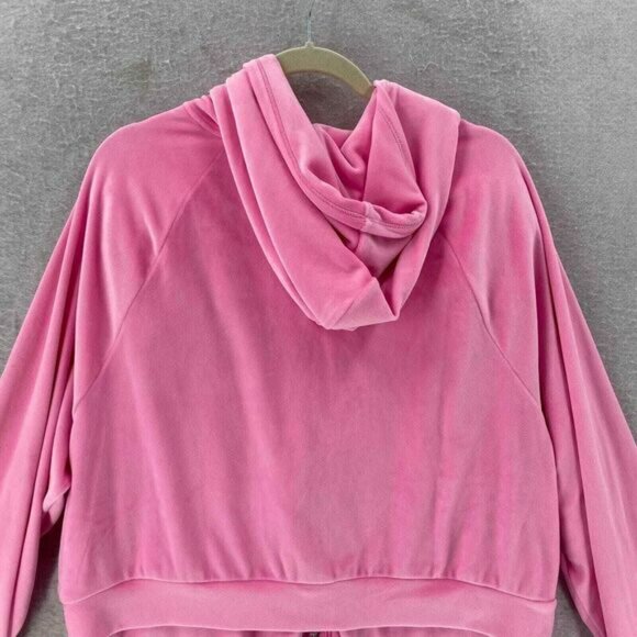 Victorias Secret L TRACKSUIT SET Full-zip Hoodie+jogger pant PINK VELOUR - Picture 6 of 16
